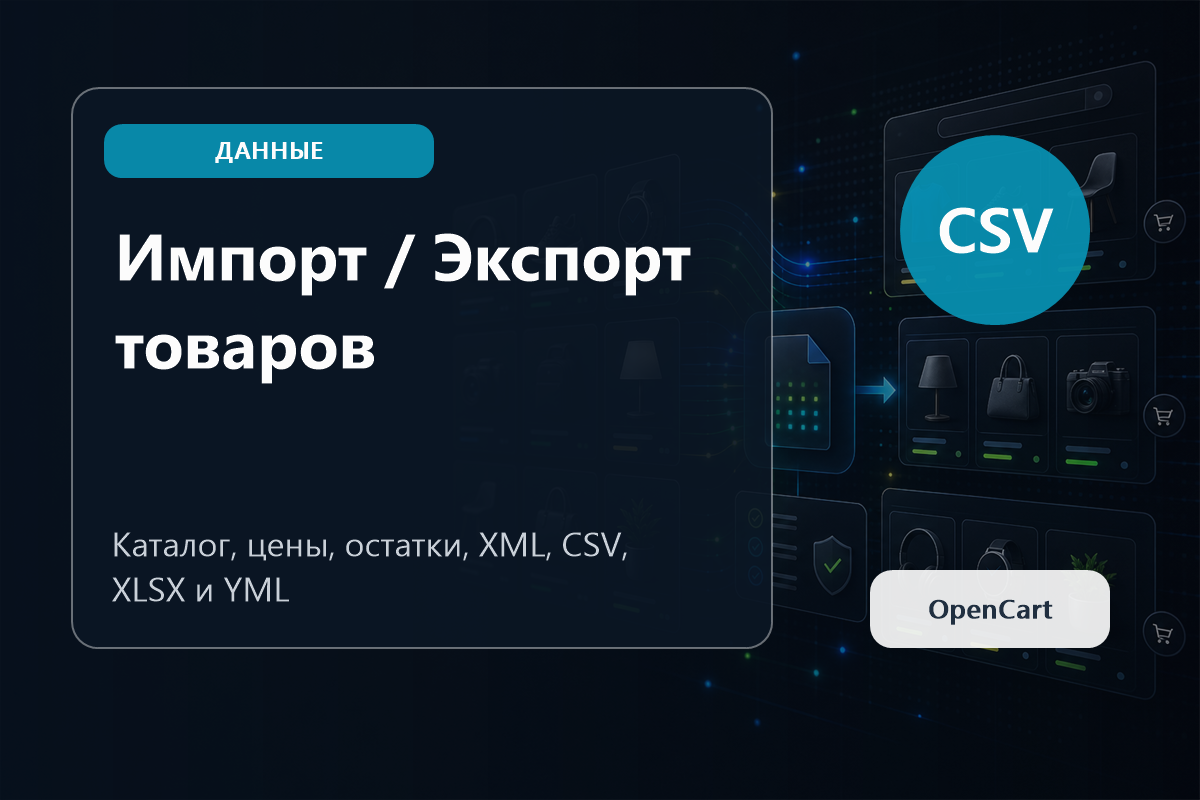 Импорт и экспорт OpenCart