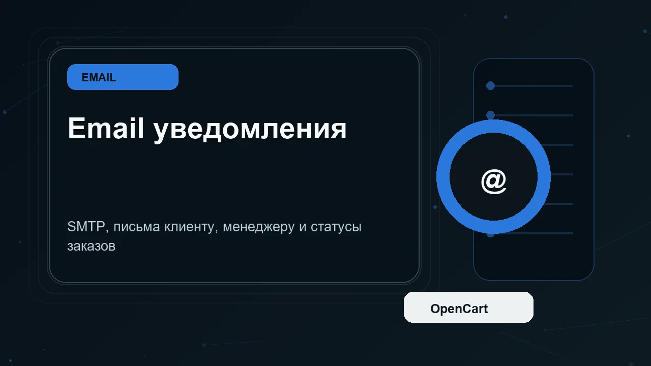 OpenCart не отправляет письма: заказы, статусы и уведомления администратора