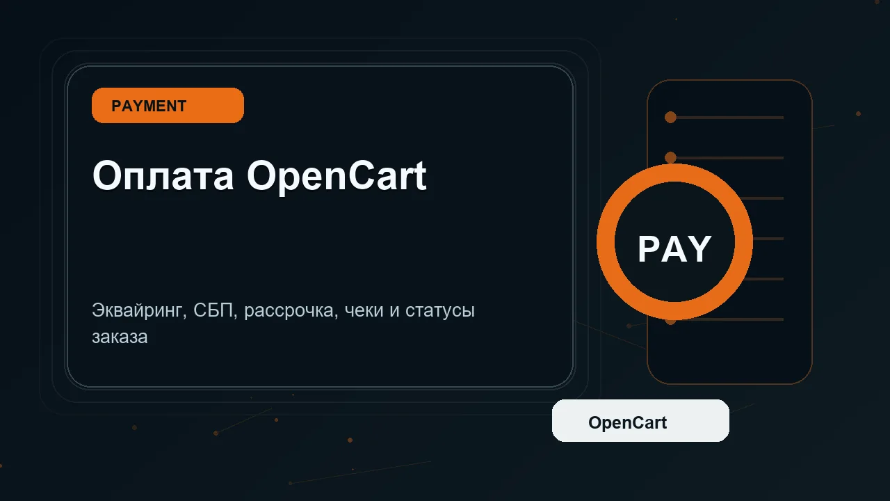 Подключение оплаты к OpenCart: что подготовить заранее