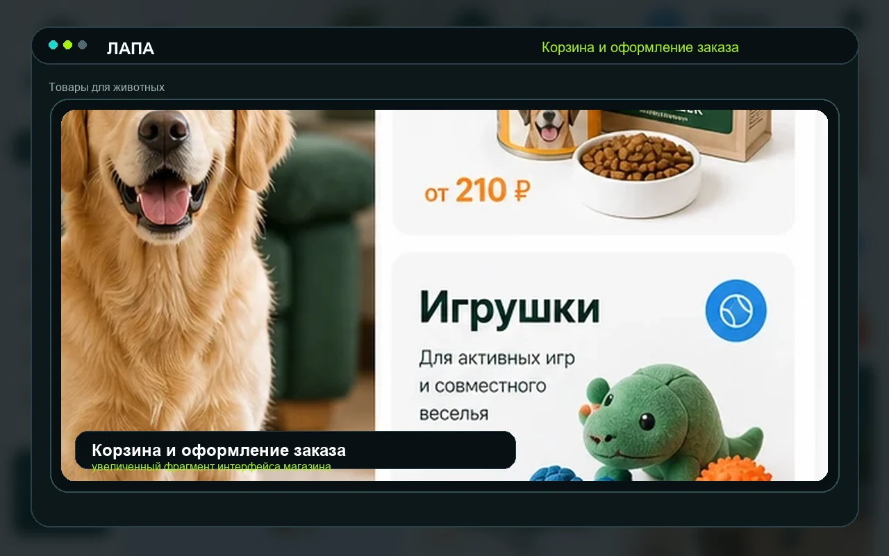 Корзина и оформление заказа