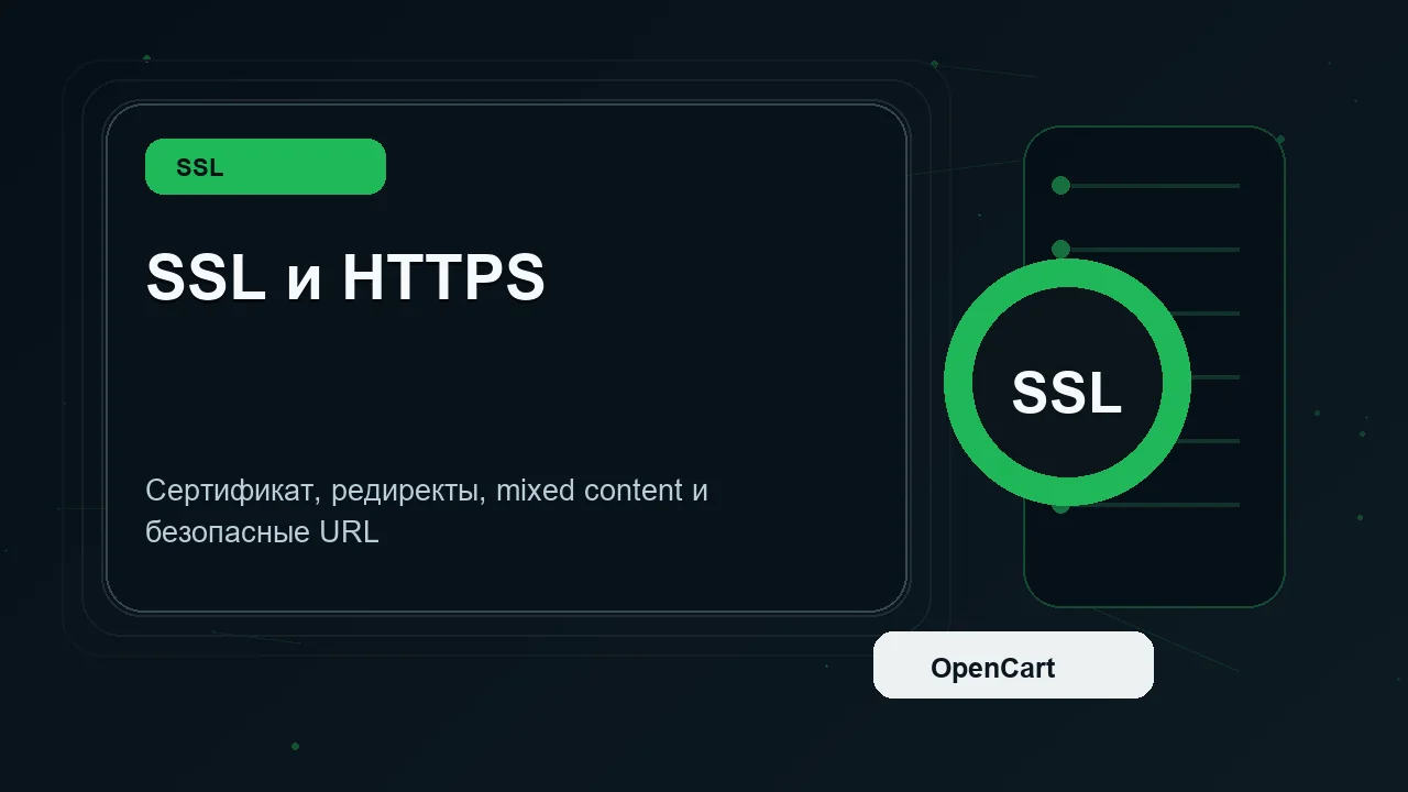 SSL сертификат для OpenCart